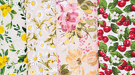 Tissus en coton aux motifs printaniers et estivaux