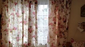 Rideaux en tissu décoratif Eliana rose grand