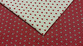 Tissu déco COEURS