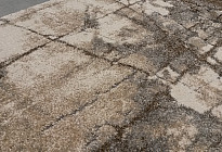 Tapis en pièces au design en marbre