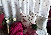 Rideaux élégants en tissu brodé ASHVILLE
