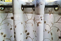 Rideaux élégants en tissu brodé ASHVILLE