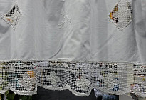 Rideau en coton pour vitrail