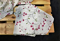 Coussins, sets de table et châle de luxe en tissu rose Ashville