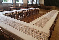 Nappes pour le centre culturel du village de Lešná