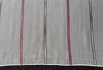 Rideau voile rayure gris et violet hauteur 180cm