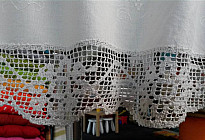 Rideau avec bordure au crochet
