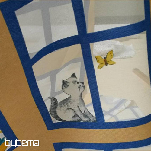 Tissu déco enfant Animaux dans la fenêtre II