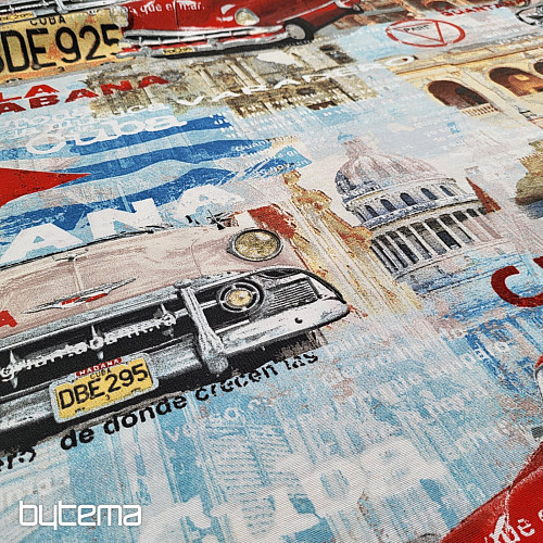 tissu décoratif CUBA design rétro