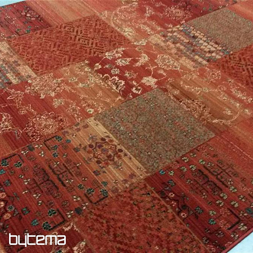 Tapis de luxe en laine ROYAL PATCHWORK rouge