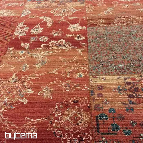 Tapis de luxe en laine ROYAL PATCHWORK rouge