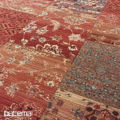 Tapis de luxe en laine ROYAL PATCHWORK rouge