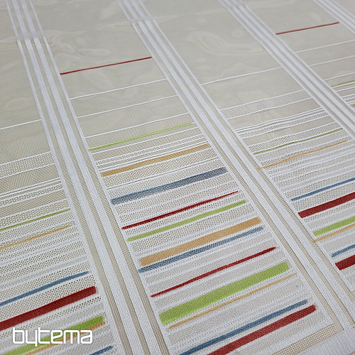 Rideau enfant sur vitrail - jacquard Rayures colorées