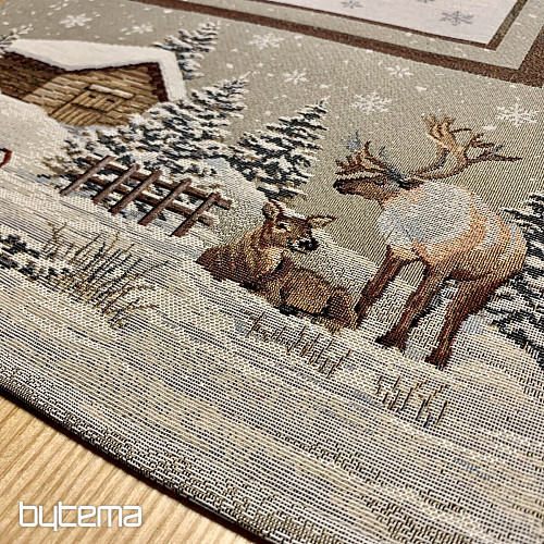 Nappe tapisserie, châle et dressage de table PAYSAGE D&#39;HIVER