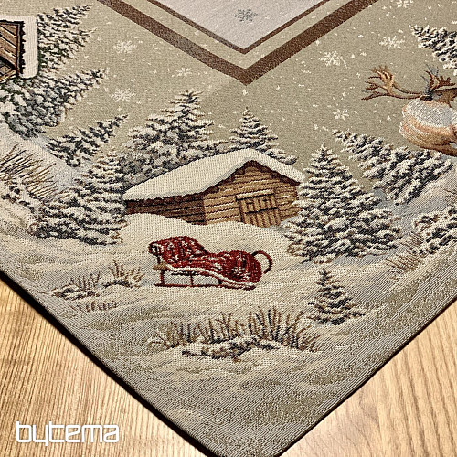 Nappe tapisserie, châle et dressage de table PAYSAGE D&#39;HIVER