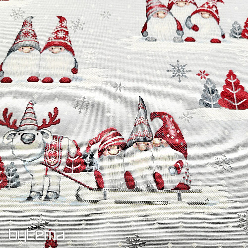 Tissu pour tapisserie ELFE DE NOËL