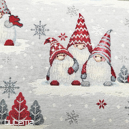 Tissu pour tapisserie ELFE DE NOËL