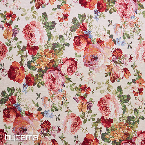 Tissu à tapisserie CRÈME ROSE