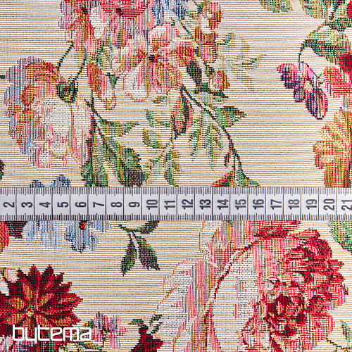 Tissu à tapisserie CRÈME ROSE