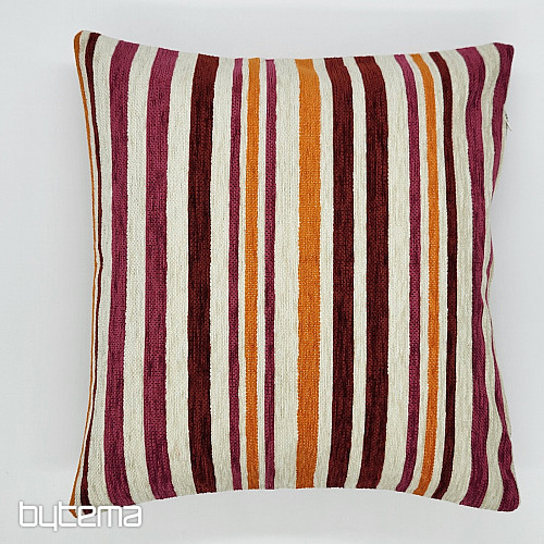 Coussin décoratif LINE orange rose