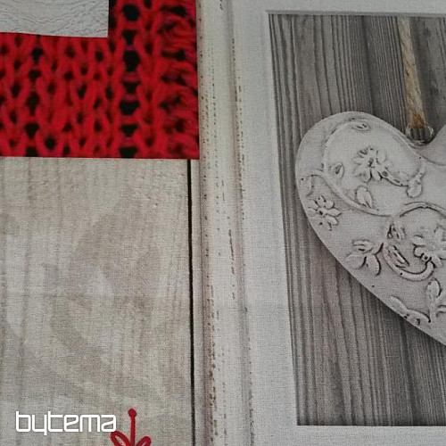 Tissu décoratif COEUR 3D DANS UN CADRE