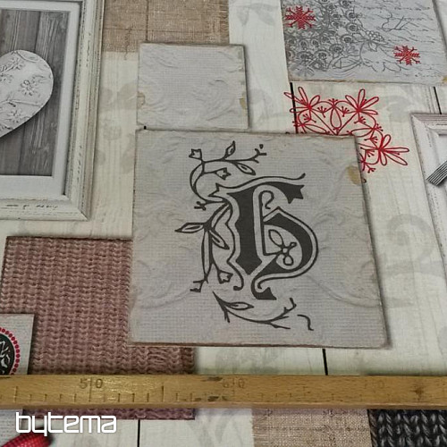 Tissu décoratif COEUR 3D DANS UN CADRE