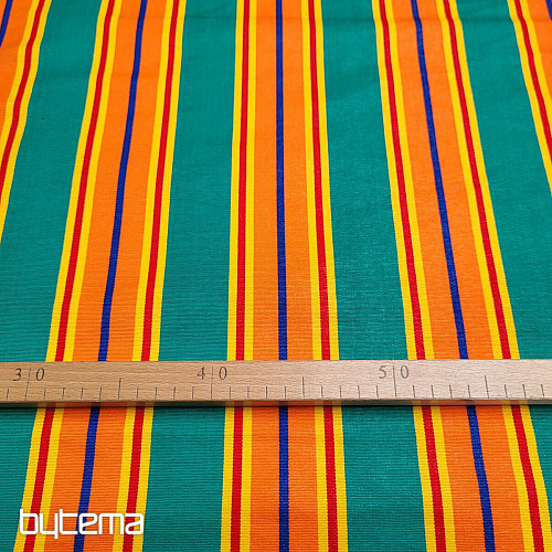 TISSU DE CHAISE LINDA rayures turquoise
