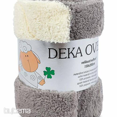 Couverture Mouton-mouton gris clair/crème