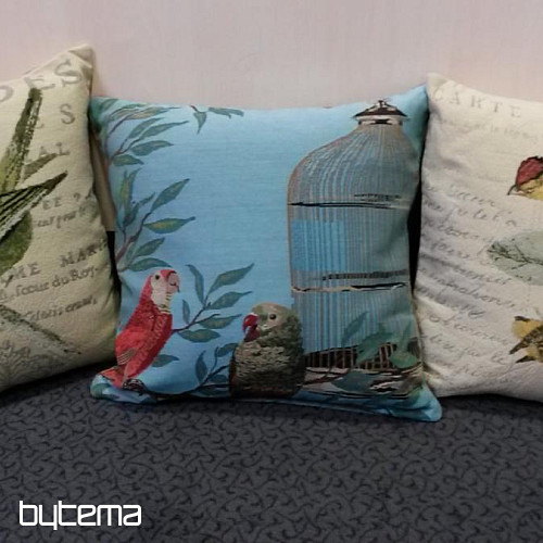 Housse décorative OISEAUX vert
