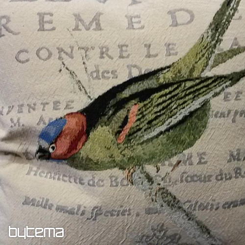 Housse décorative OISEAUX vert