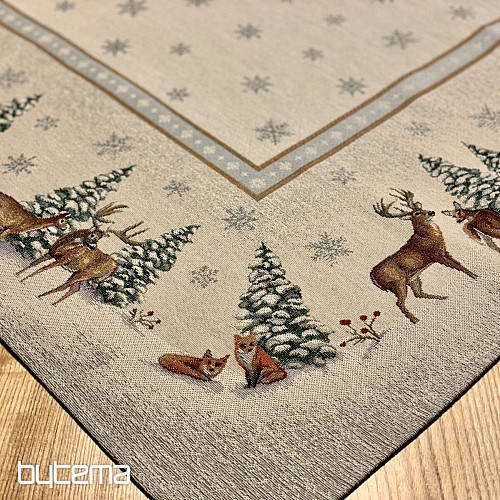 Nappe tapisserie et châle DEER ROMANCE