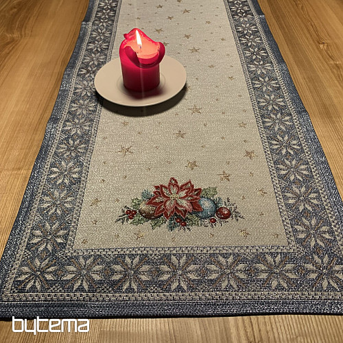 Nappes et foulards tapisserie de Noël ÉTOILE DE NOËL II bleu