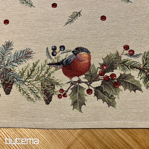 Nappe et écharpe en tapisserie BULL BIRD