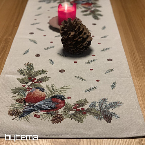 Nappe et écharpe en tapisserie BULL BIRD