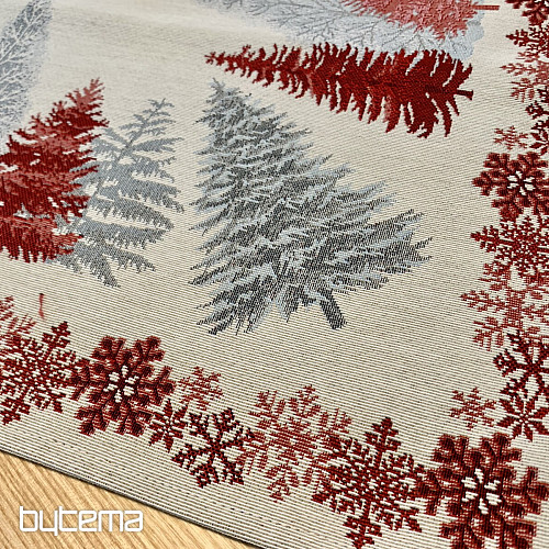 Nappes et foulards en tapisserie de Noël ARBRES AVEC CERF