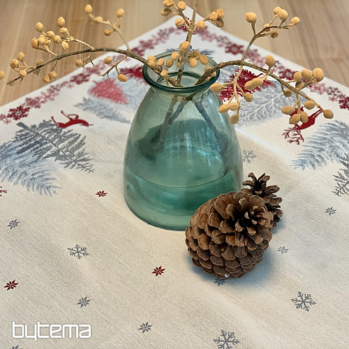 Nappes et foulards en tapisserie de Noël ARBRES AVEC CERF