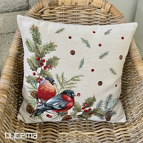 Tapisserie de Noël avec motif d'oiseau taureau