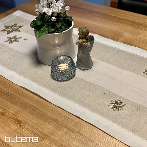 Nappe de Noël brodée, Châle Etoile