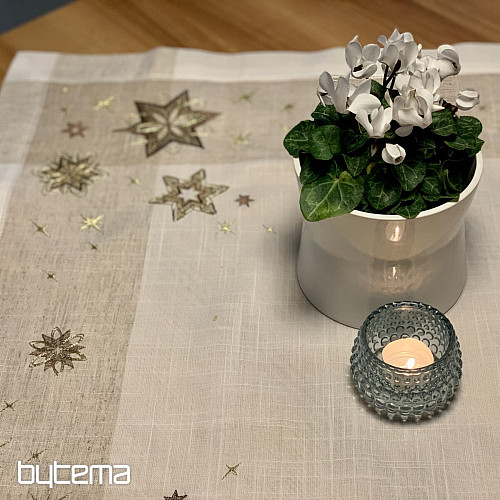 Nappe de Noël brodée, Châle Etoile