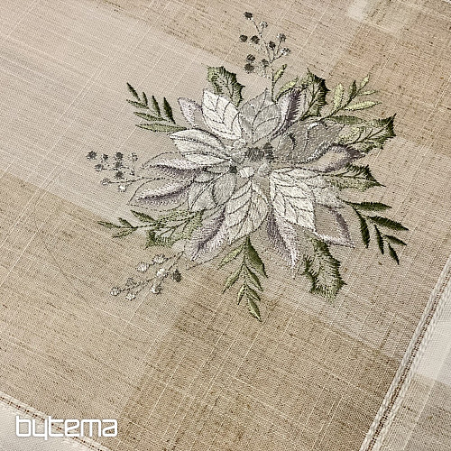 Nappes et foulards de Noël brodés Silver Star