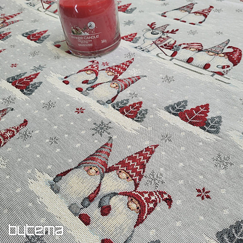 Nappe et écharpe en tapisserie LUTINS DE NOËL 2