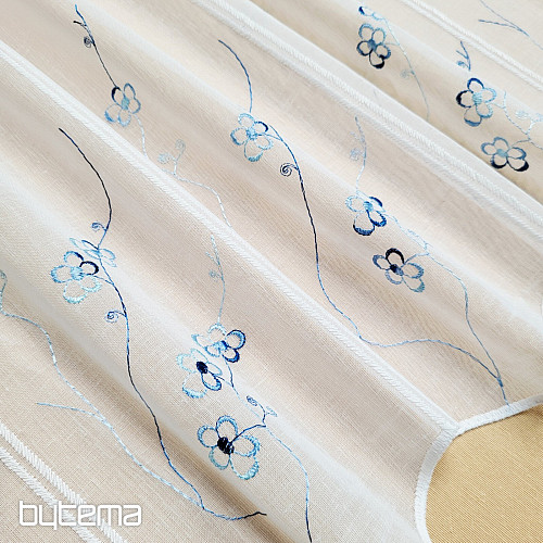Rideau en vitrail BRODERIE BLEUE