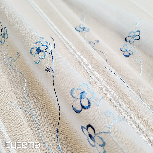 Rideau en vitrail BRODERIE BLEUE
