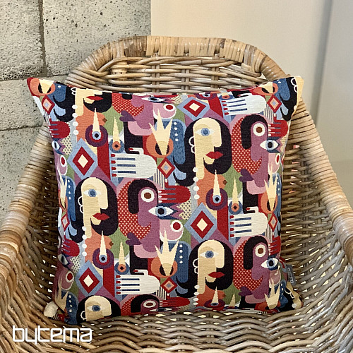 Housse de coussin tapisserie ART FACE