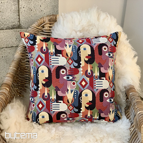 Housse de coussin tapisserie ART FACE