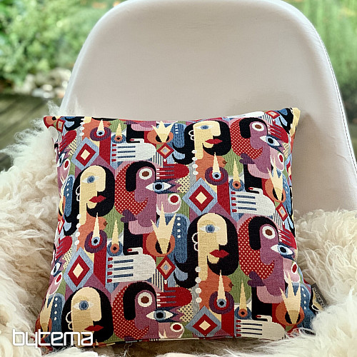 Housse de coussin tapisserie ART FACE