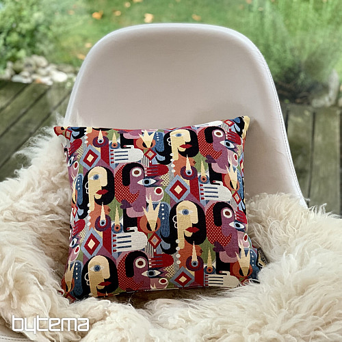 Housse de coussin tapisserie ART FACE