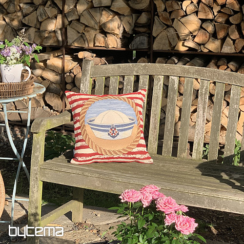 Housse de coussin tapisserie Casquette Nautique