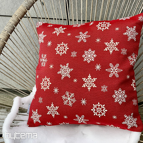 Housse tapisserie de Noël FLOCON ROUGE