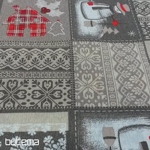 Tissu décoratif de Noël Bonhomme de neige I